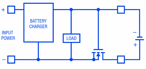 Load Protection Circuit Using a Single Battery Charger
