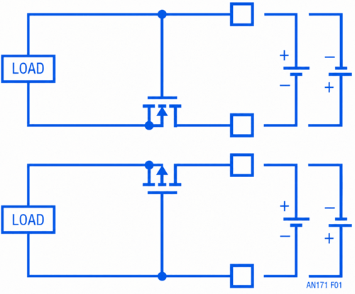 Conventional Battery Reverse Protection for Loads